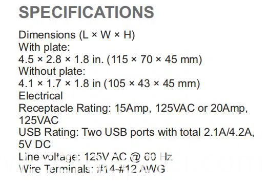 USB SPECS