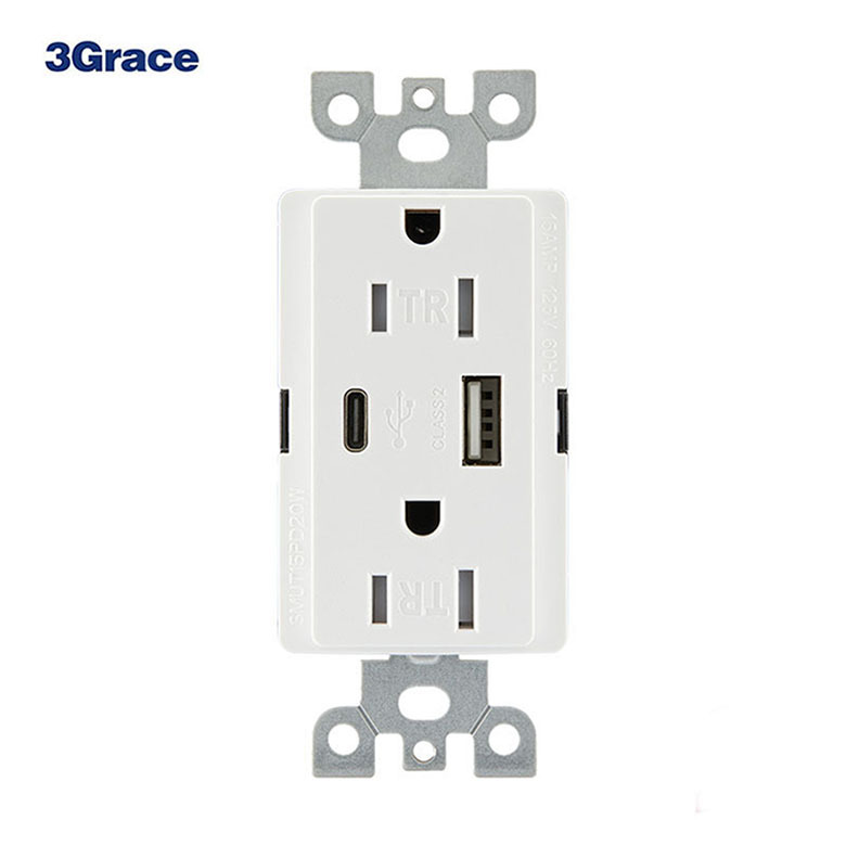 15A Type A&C Fast Charging USB Outlet